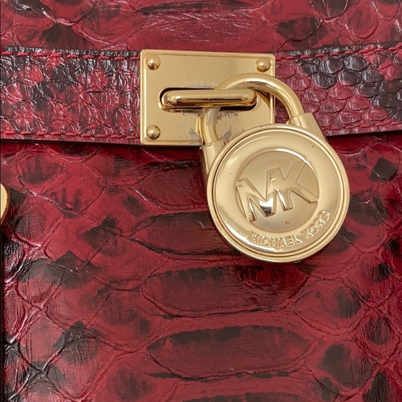Michael Kors Red Python shoulder bag - Picture 3 of 7